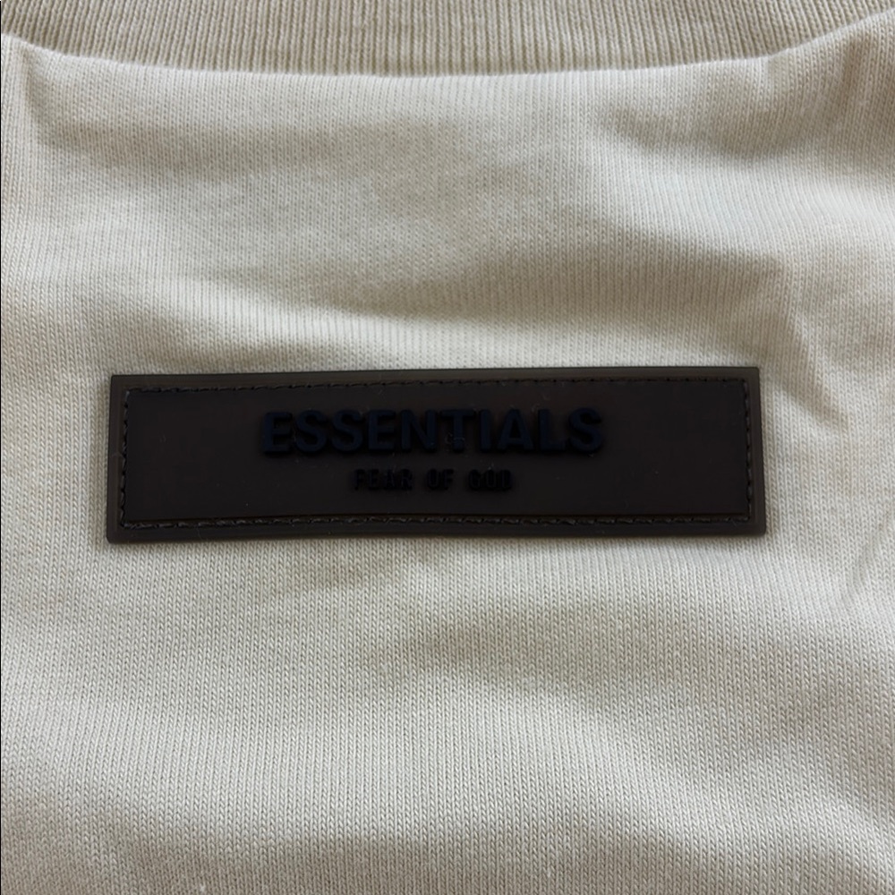 Essentials Cream Short Sleeve Tee - Picture 5 of 6